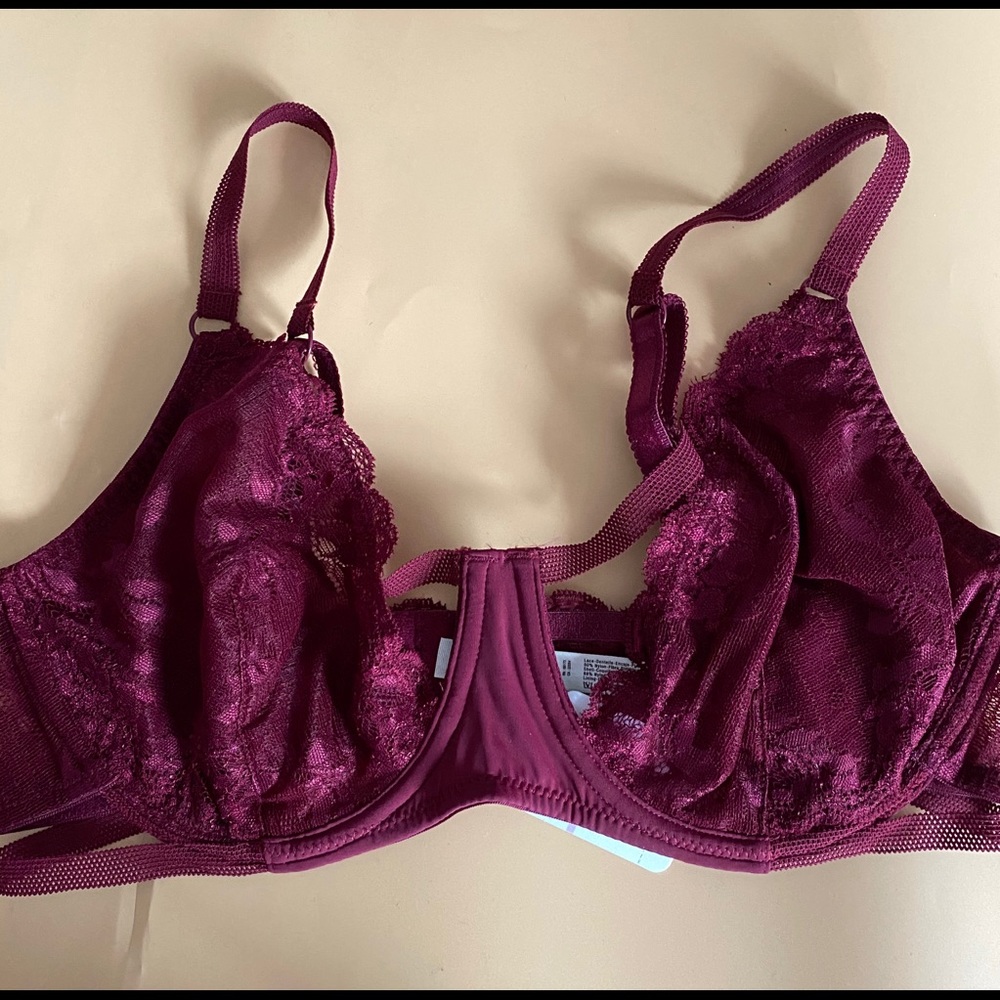 FREE PEOPLE UNDERWIRE BRA SHIRAZ RED DREAM OF ME - Picture 6 of 8